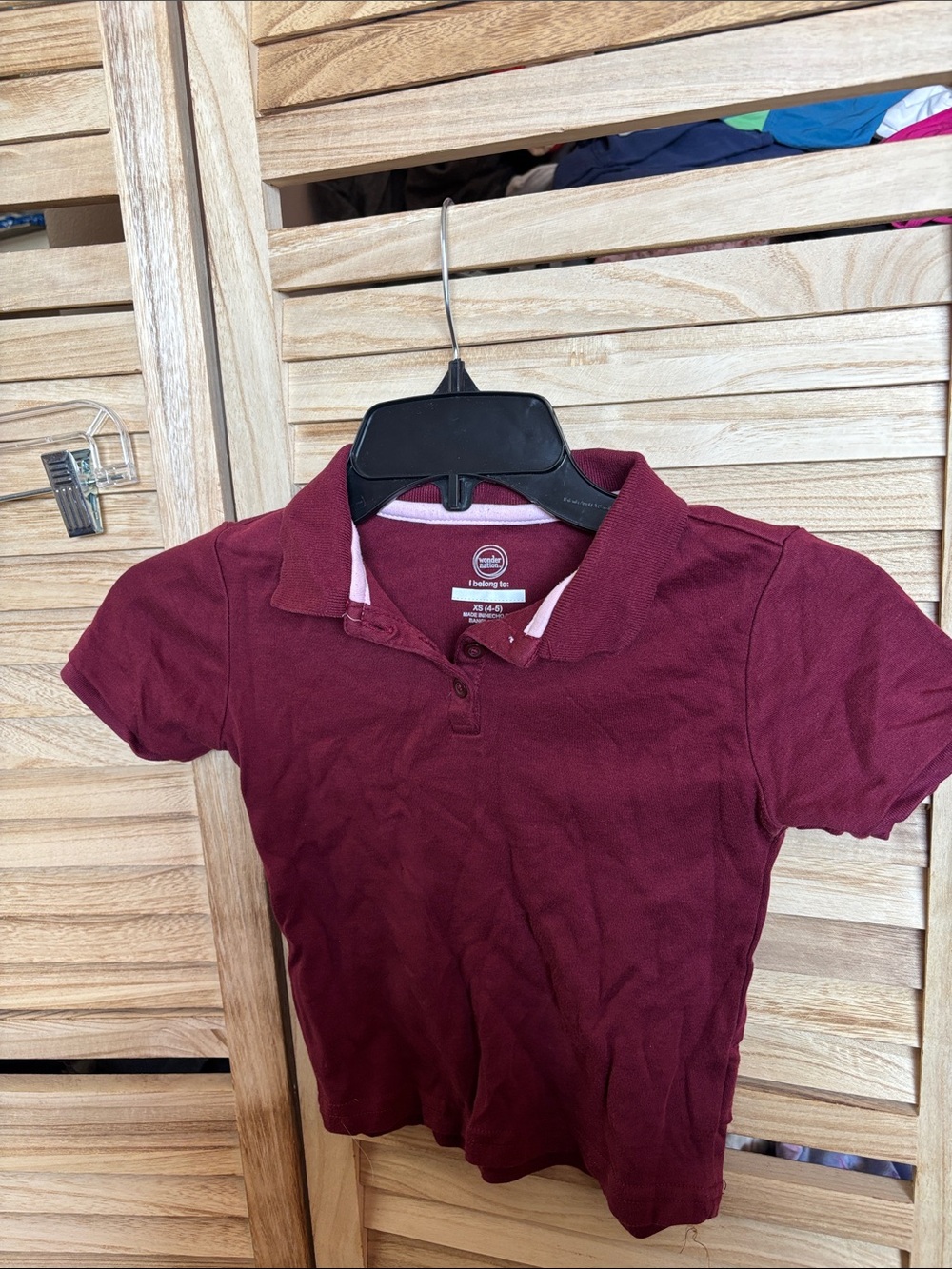 wonder nation Maroon Polo XS
